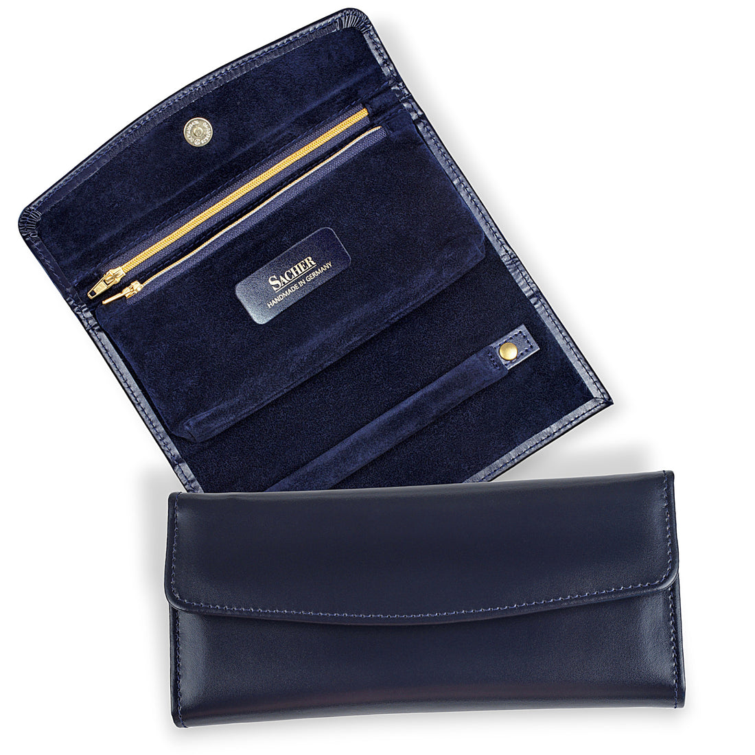 Jewellery roll acuro / navy (leather)