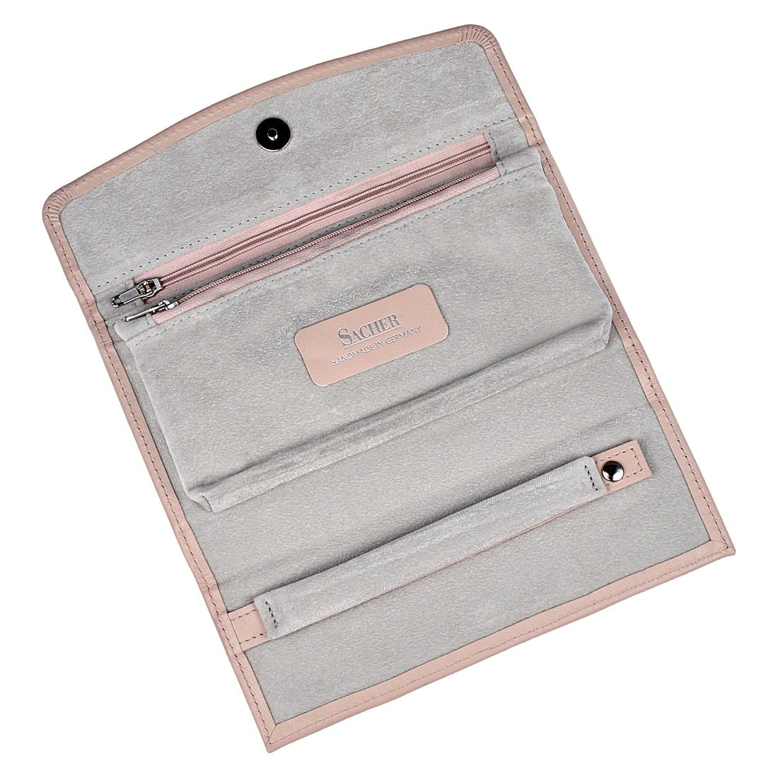 Jewellery roll pastello / rosé (leather)