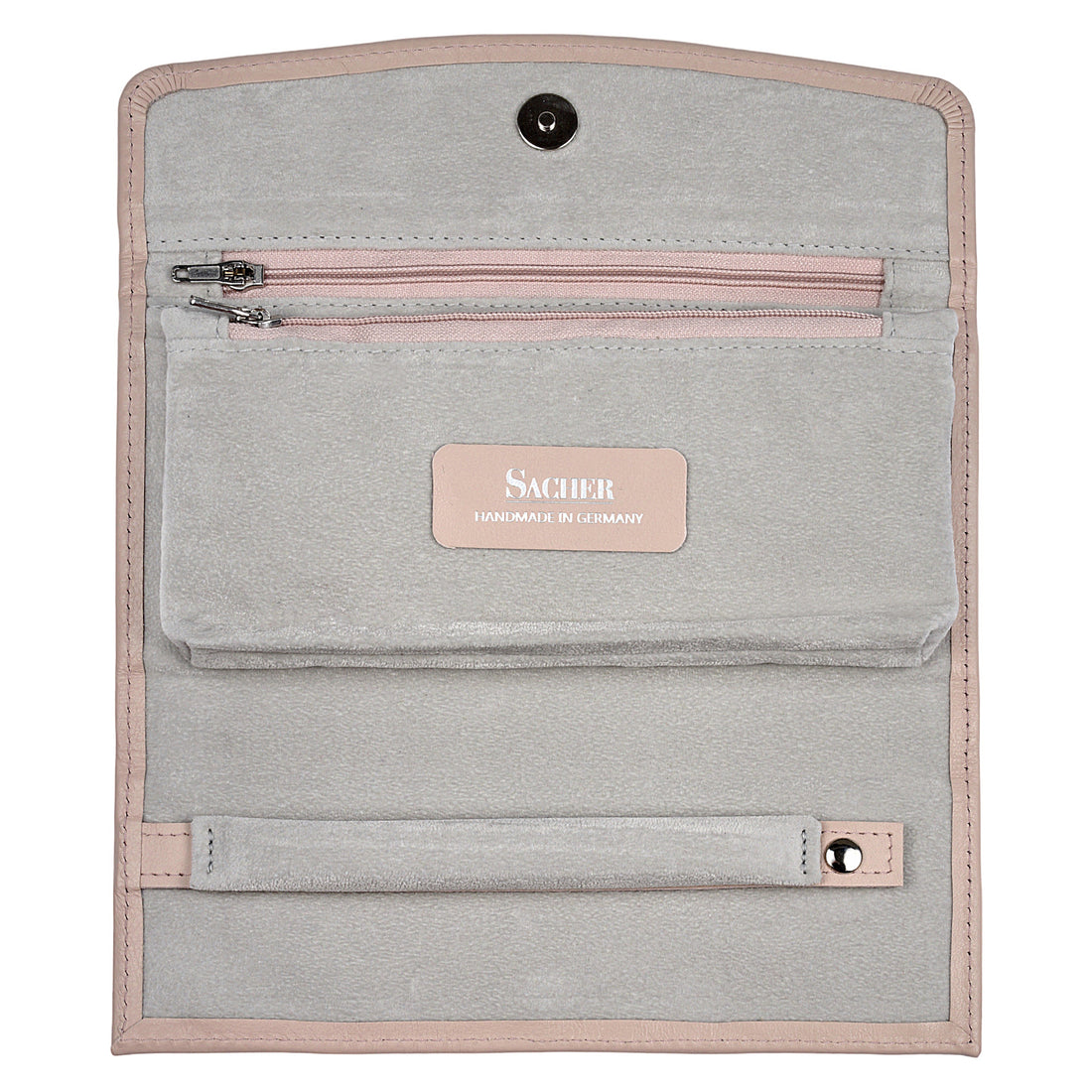 Jewellery roll pastello / rosé (leather)