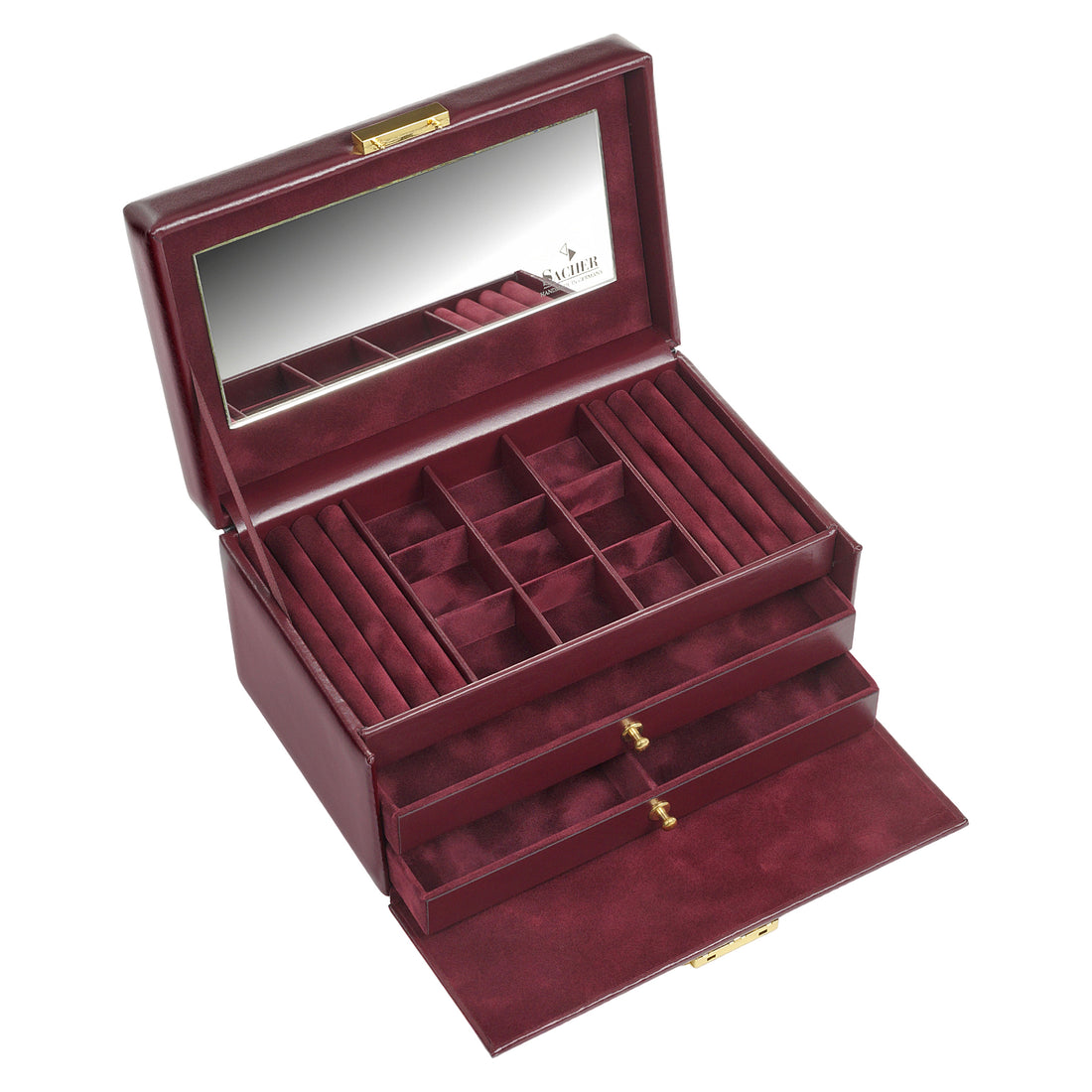 Jewellery box Elly acuro / bordeaux (leather)
