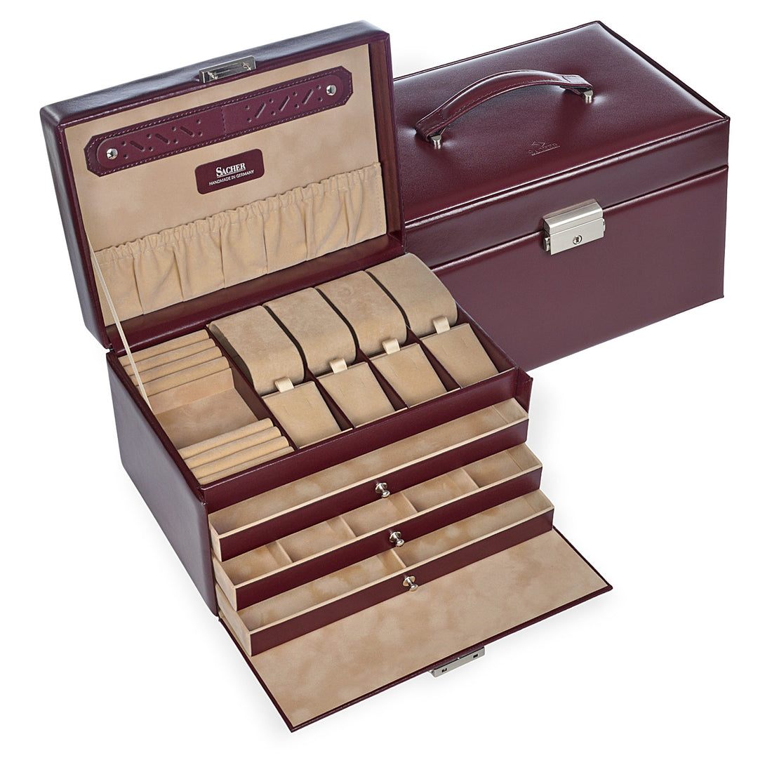 Šperkovnice Katja new classic / bordeaux (kůže)
