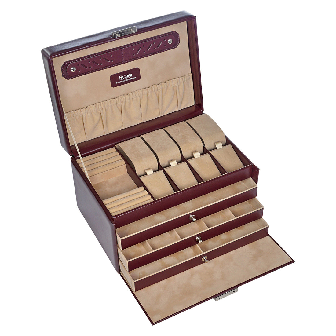 Šperkovnice Katja new classic / bordeaux (kůže)