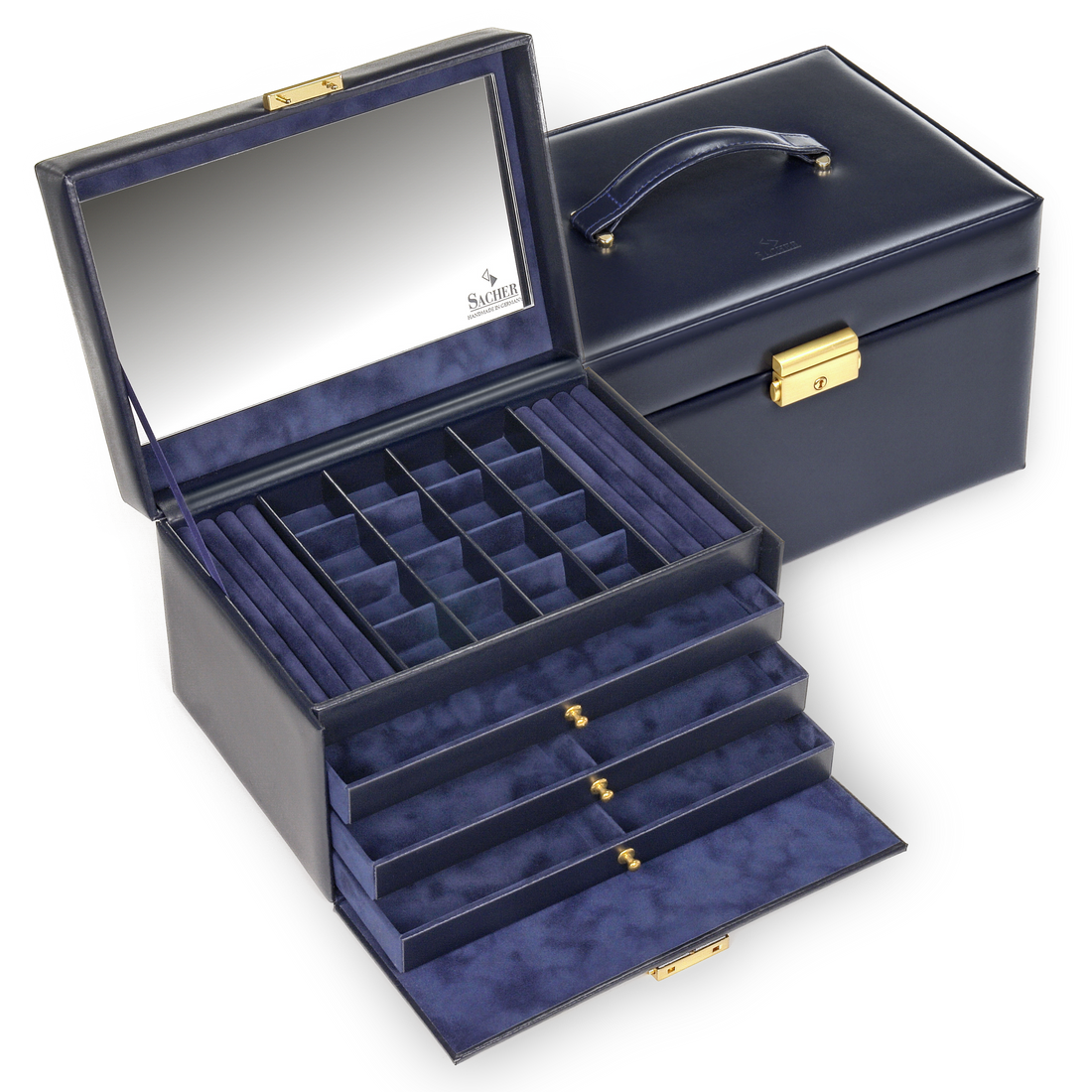 Jewellery box Lena acuro / navy (leather)