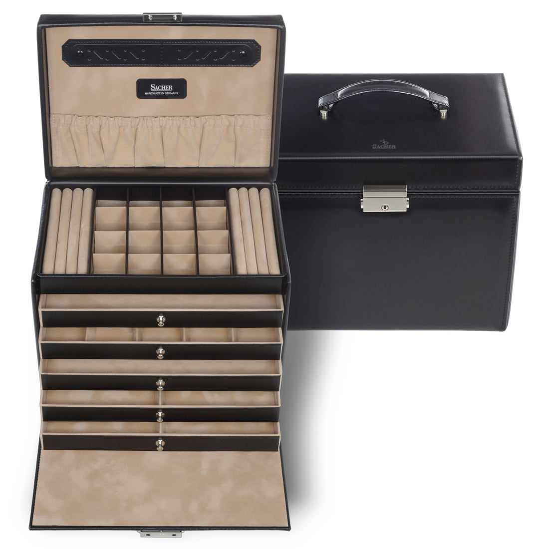 Jewellery box Nina new classic / black (leather)