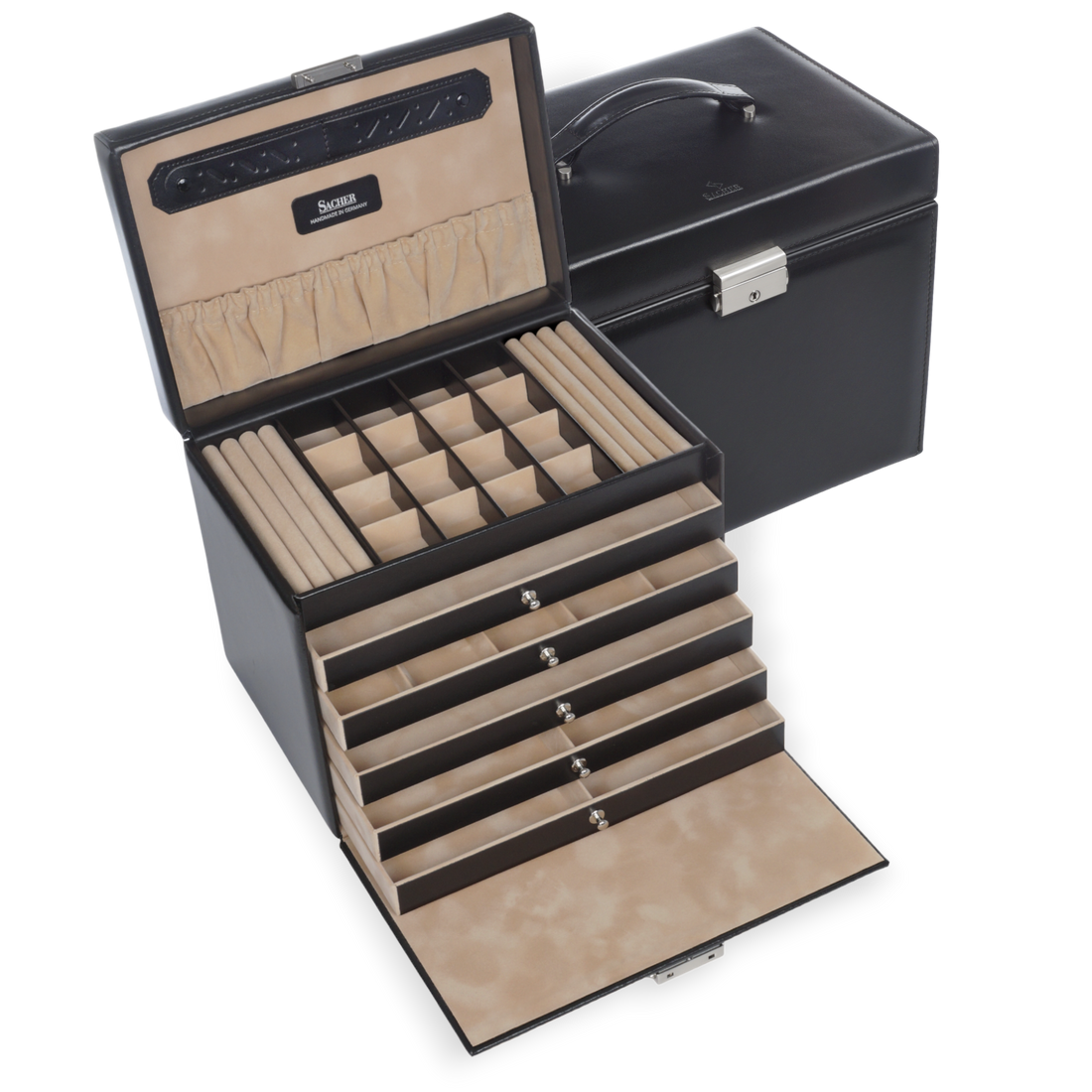 Jewellery box Nina new classic / black (leather)