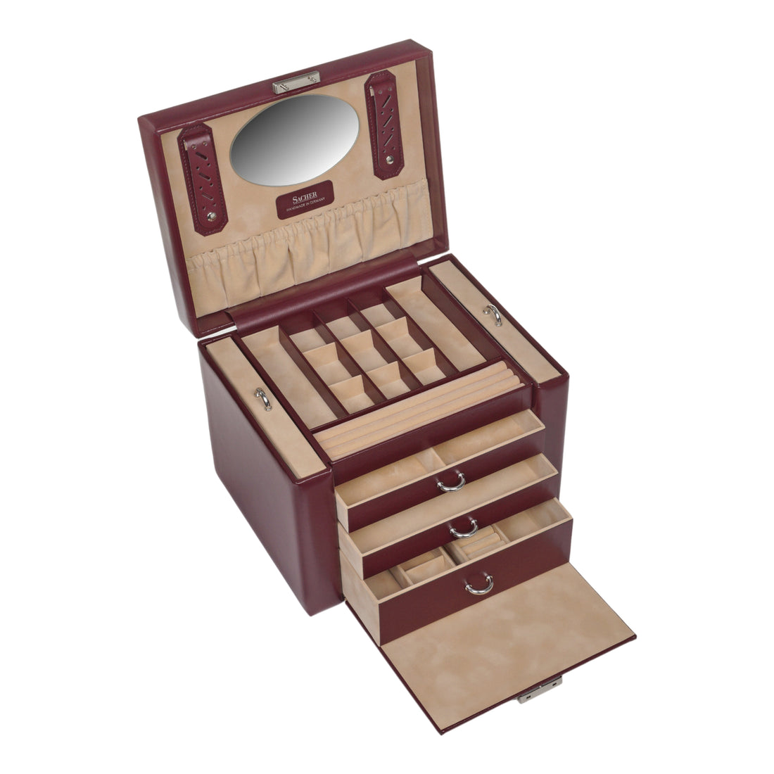 Jewellery box Marta new classic / bordeaux (leather)