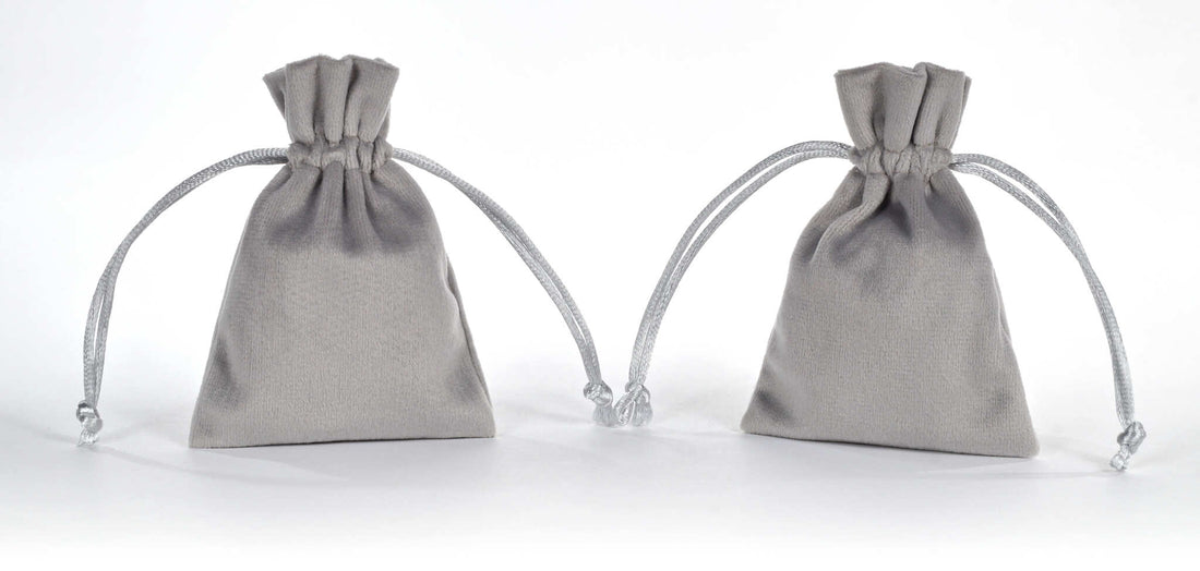 Jewellery pouches, 3 pieces accessoirs / grey