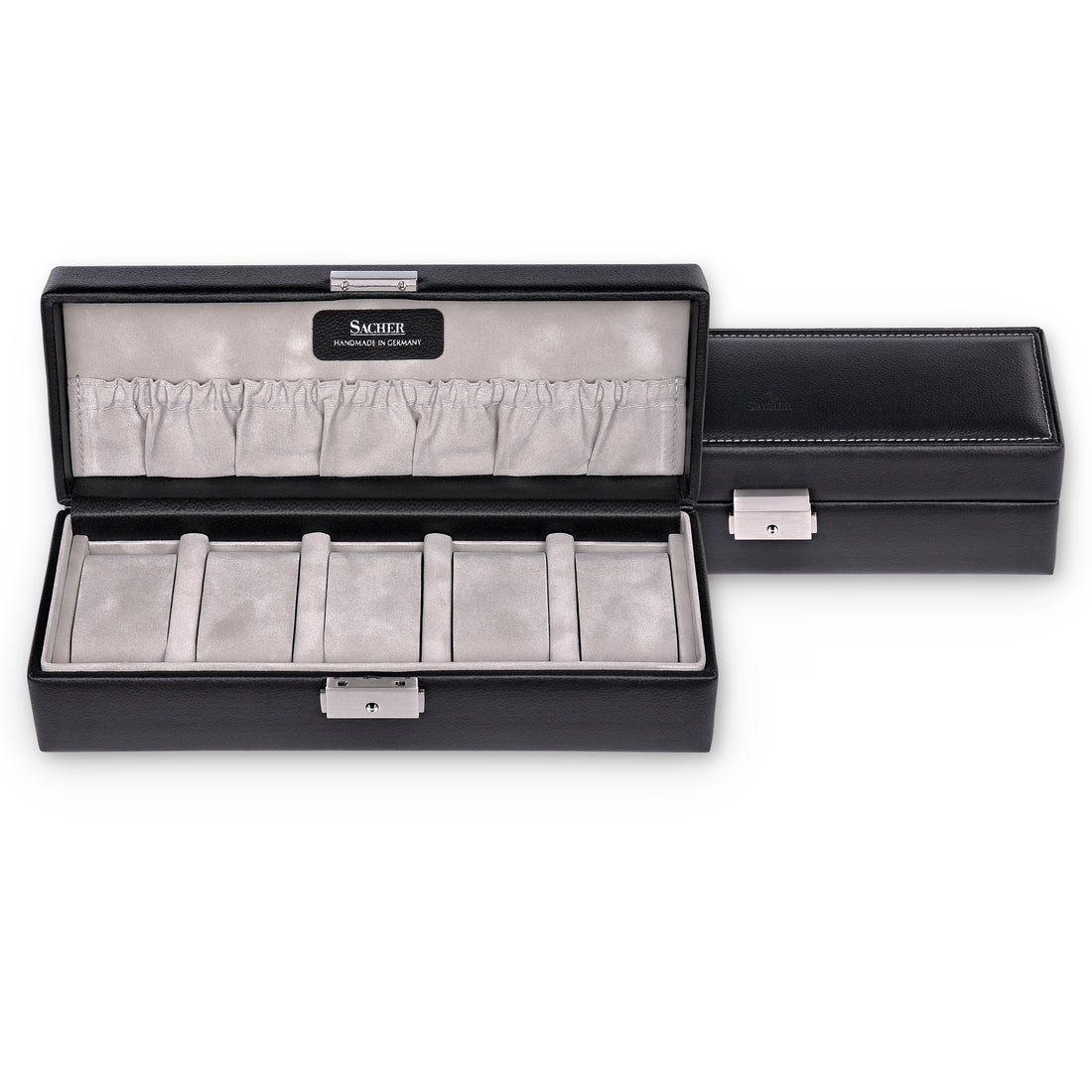 Watch case for 5 watches tamigi sport / black (leather)