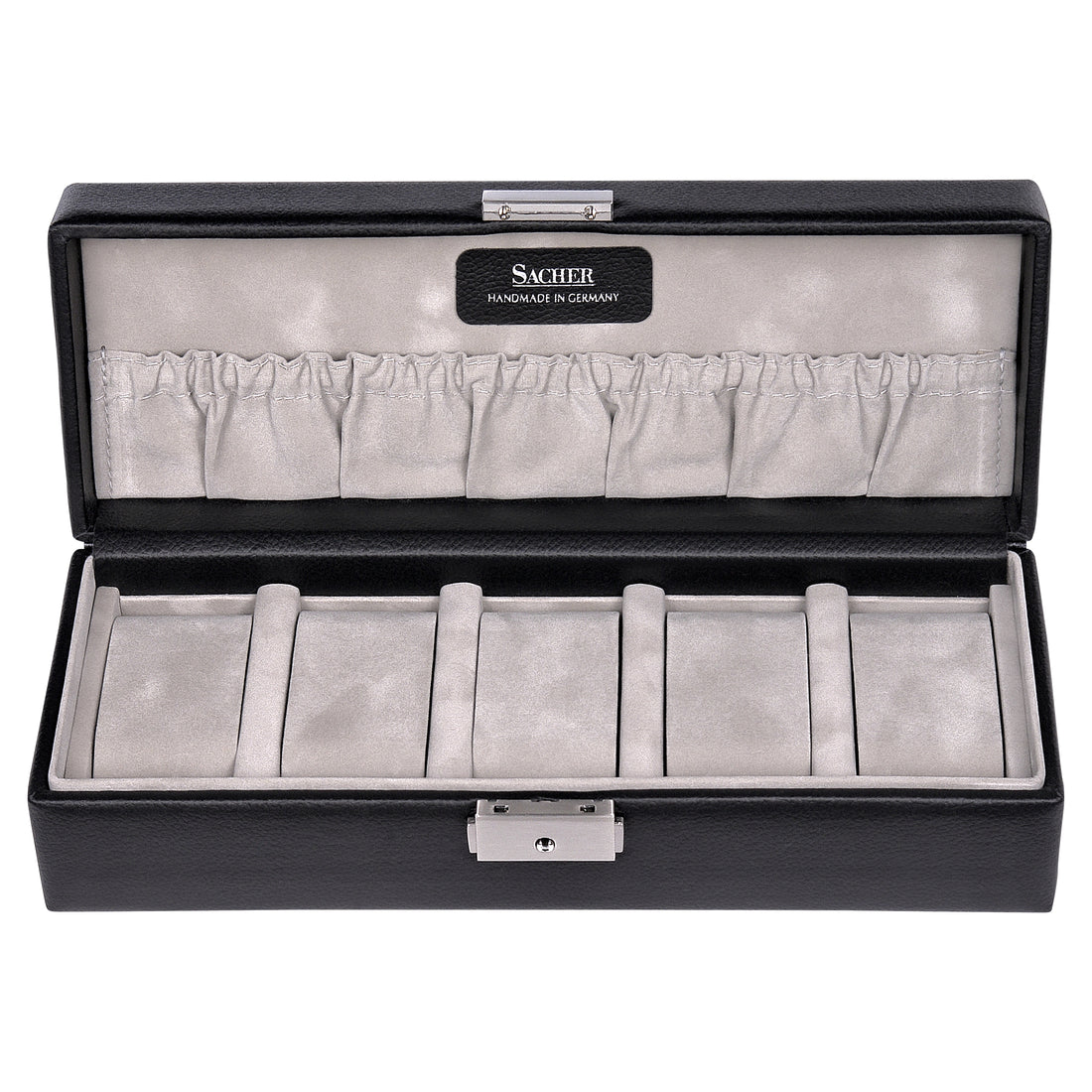 Watch case for 5 watches tamigi sport / black (leather)