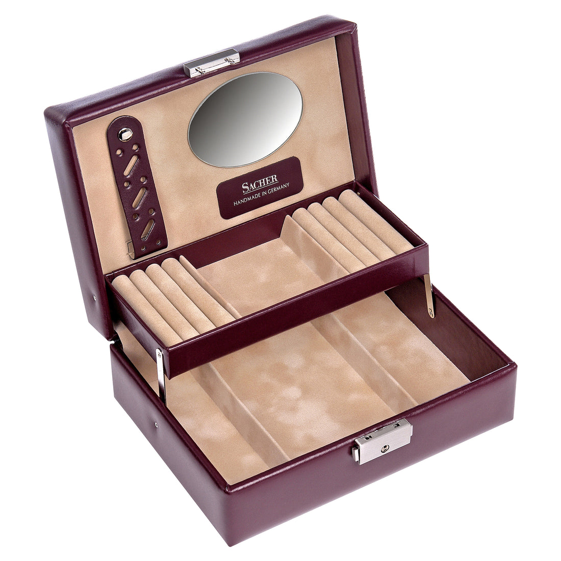 Jewellery box Britta new classic / bordeaux (leather)