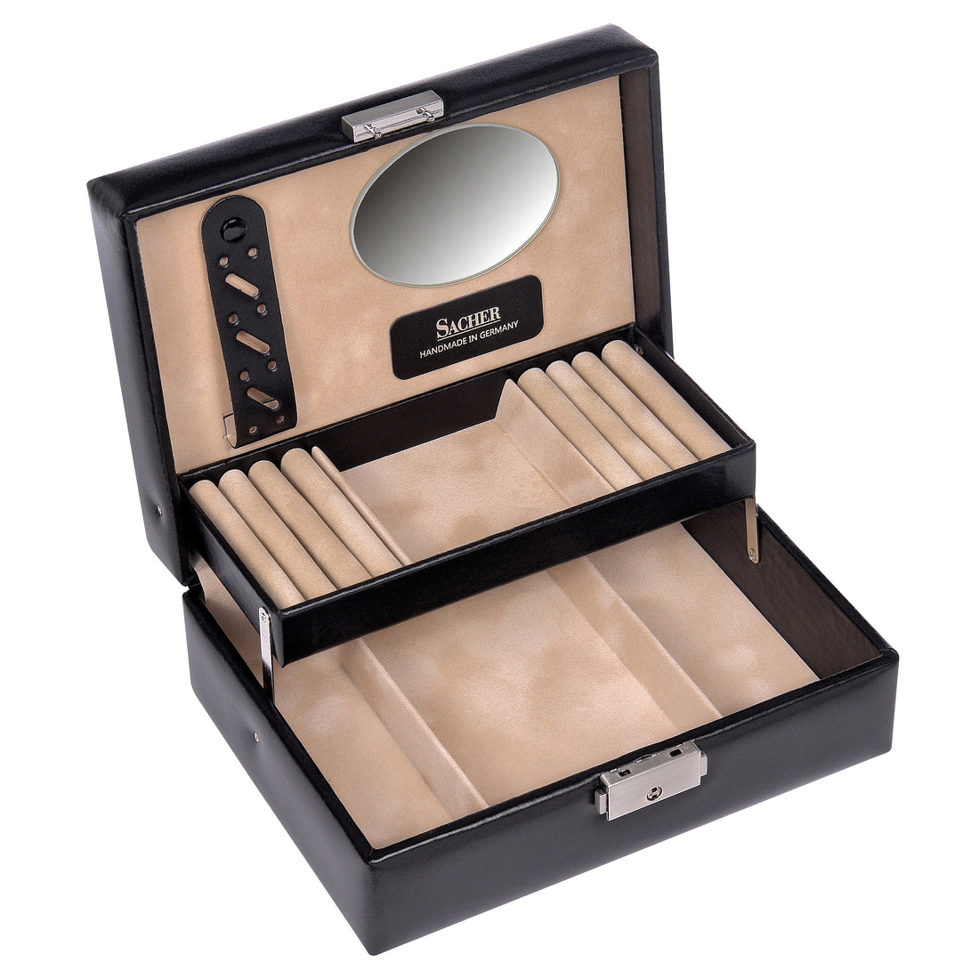 Jewellery box Britta new classic / black (leather)