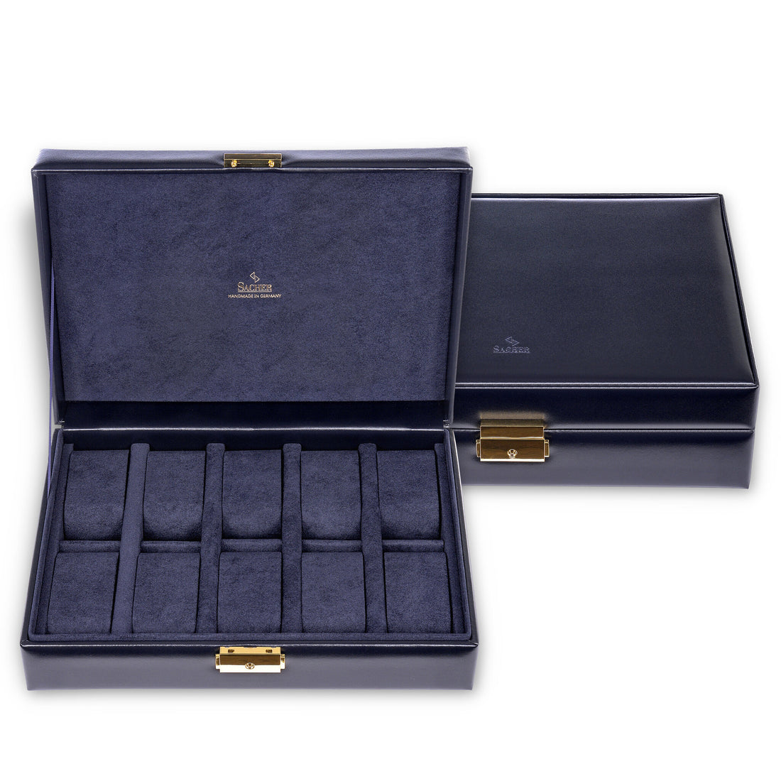 Pouzdro na 10 hodinek acuro / navy (kůže)
