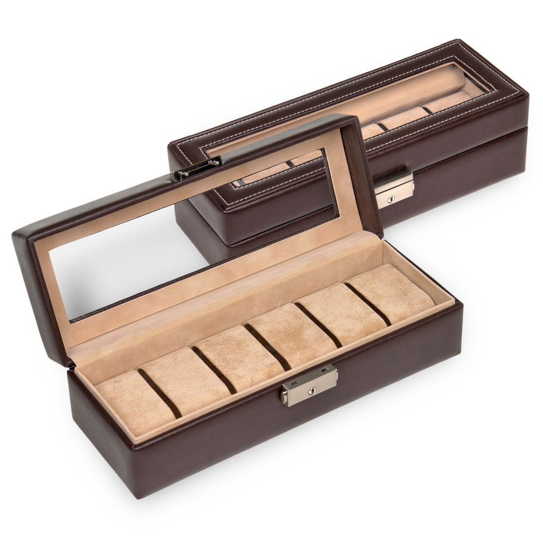 Pouzdro na 6 hodinek new classic / mocca