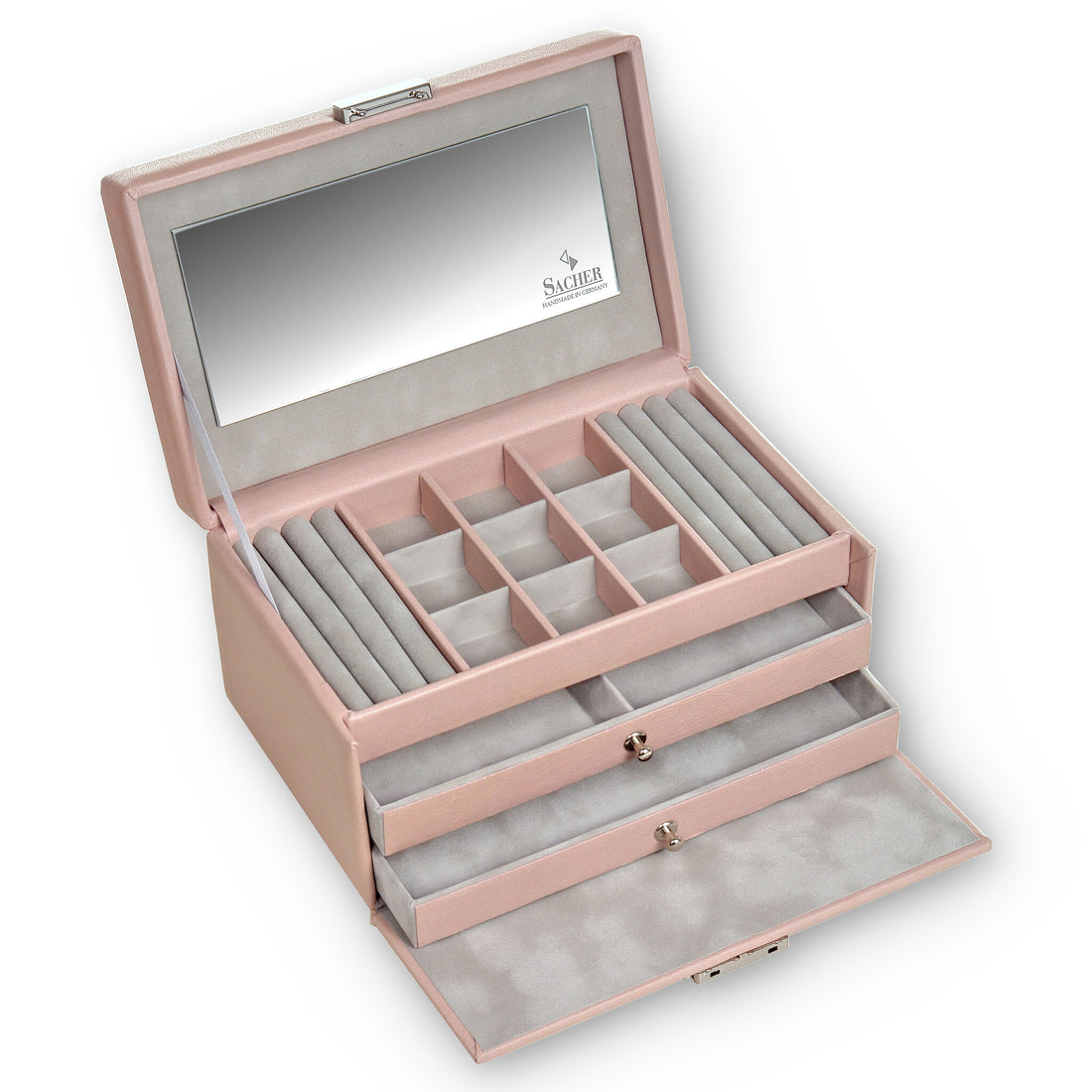Šperkovnice Elly pastello / rosé (kůže)