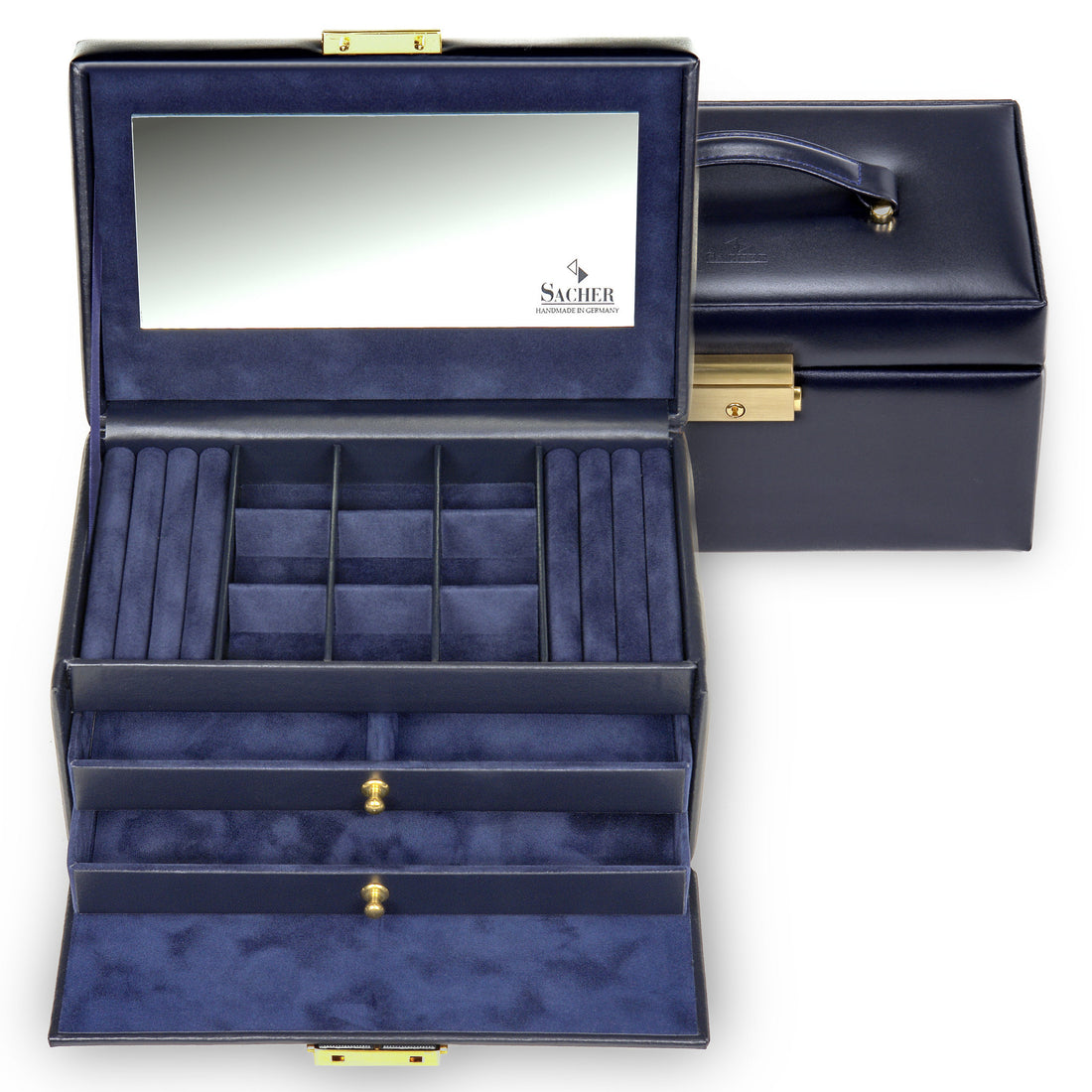 Jewellery box Elly acuro / navy (leather)