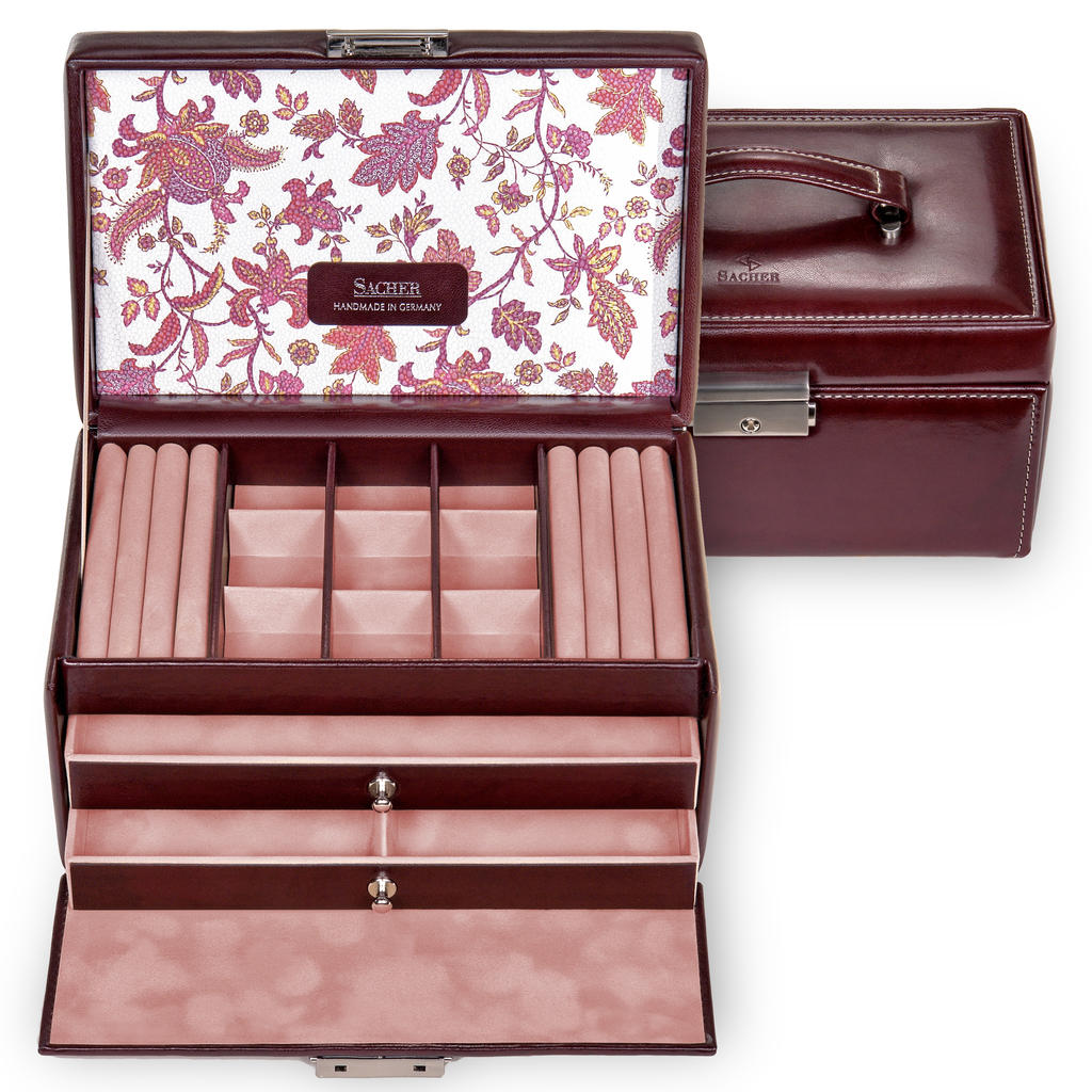 Šperkovnice Elly florage / bordeaux