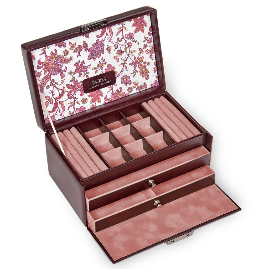 Šperkovnice Elly florage / bordeaux