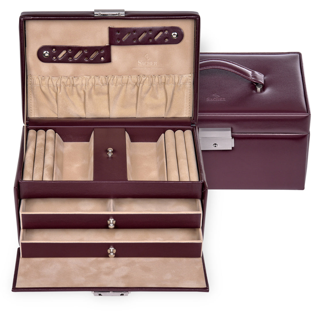 Jewellery box Eva new classic / bordeaux (leather)