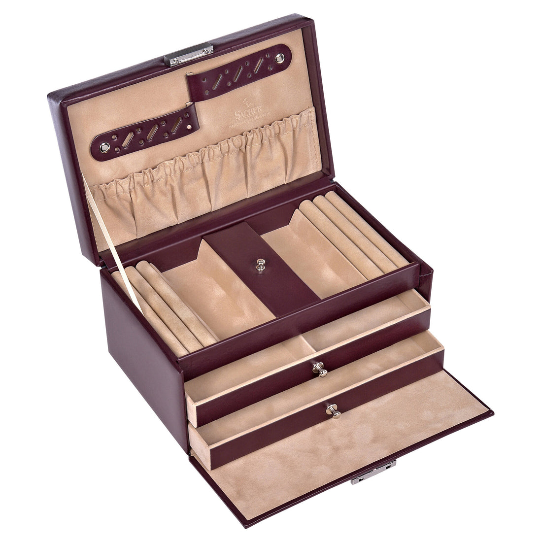 Jewellery box Eva new classic / bordeaux (leather)