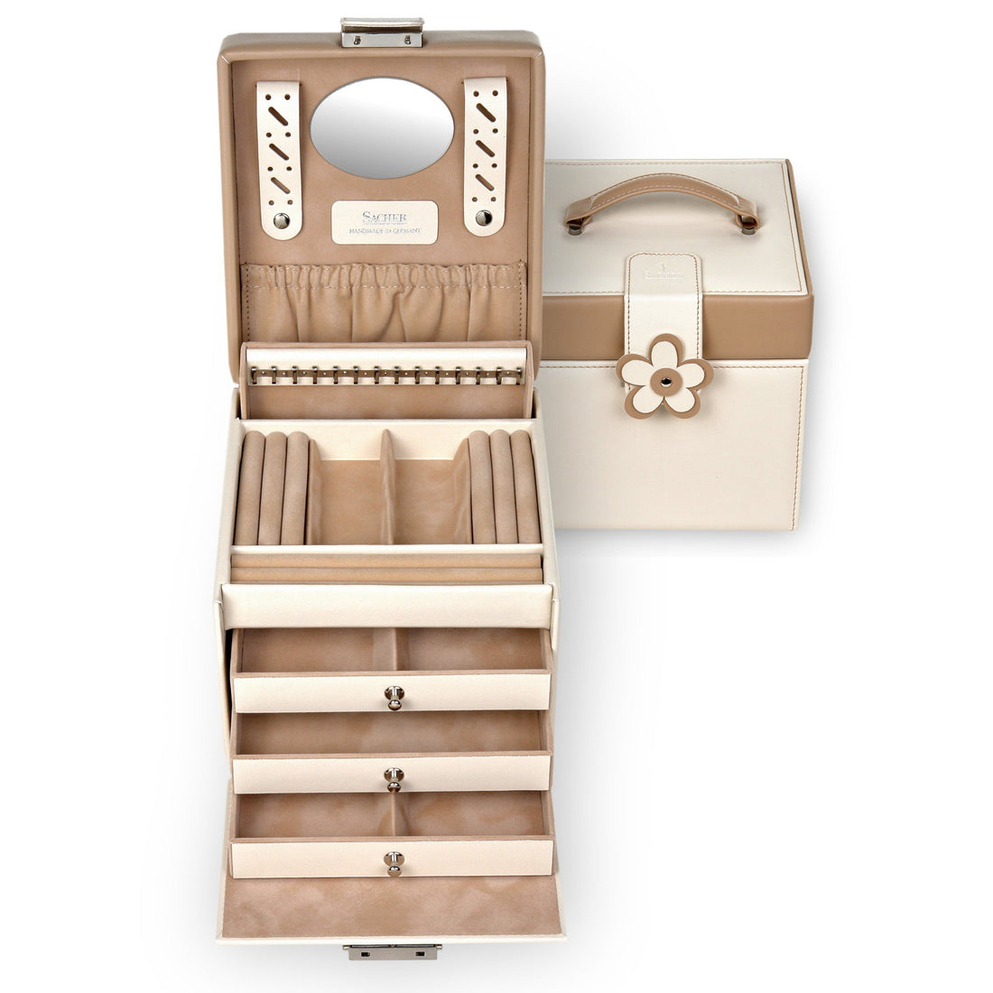 Jewellery box Erika bella fiore / cream