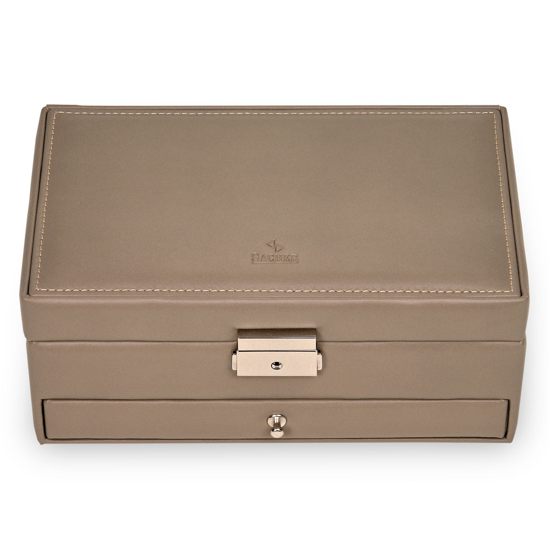 Jewellery box Helen nature / taupe (leather)