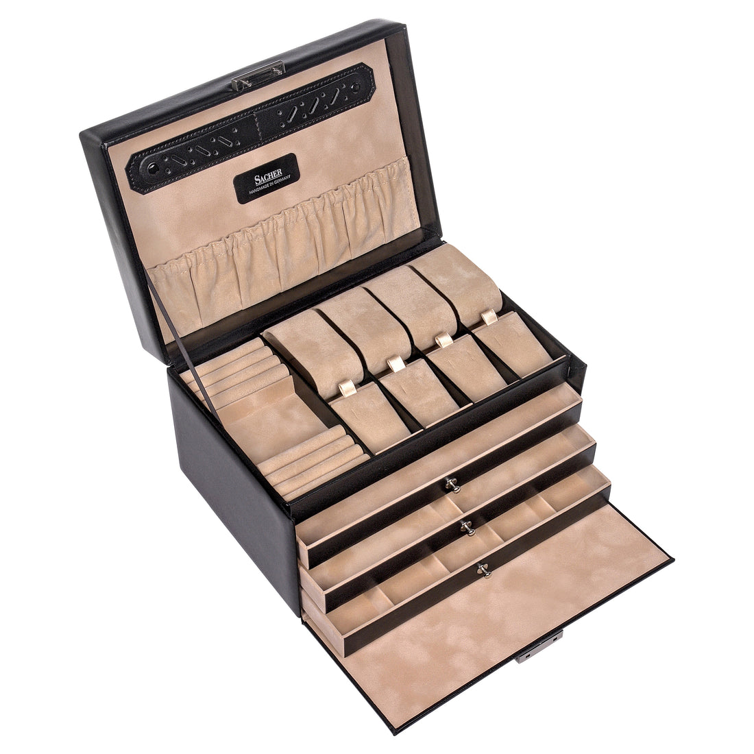 Jewellery box Katja new classic / black (leather)