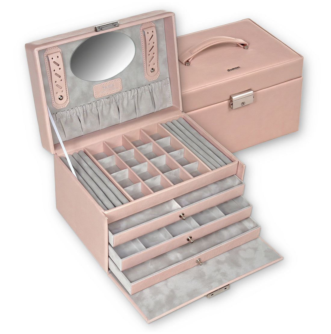 Jewellery box Lena pastello / rosé (leather)