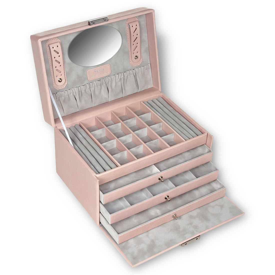 Jewellery box Lena pastello / rosé (leather)