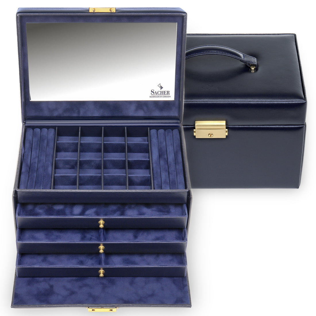 Jewellery box Lena acuro / navy (leather)