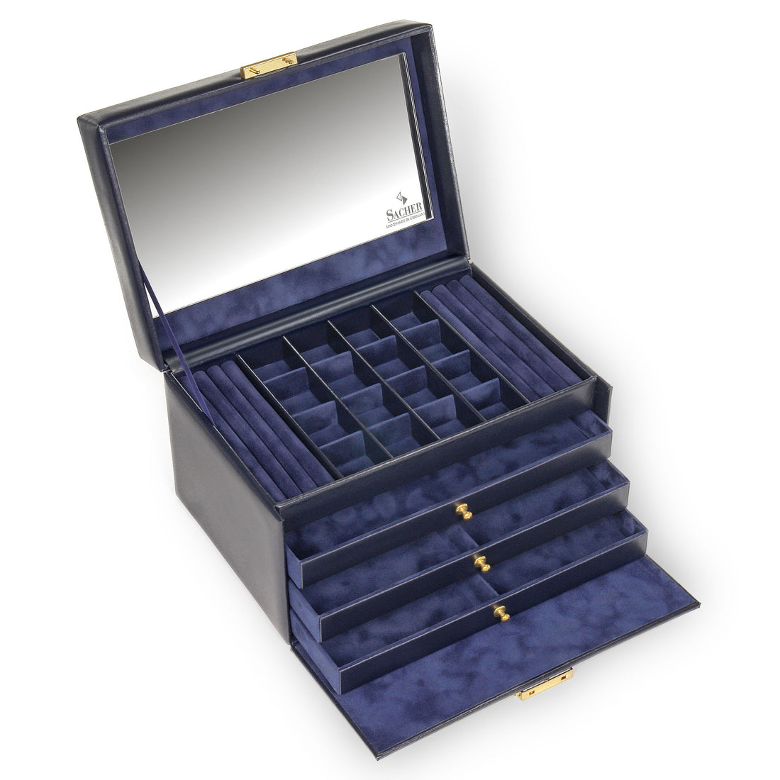 Jewellery box Lena acuro / navy (leather)