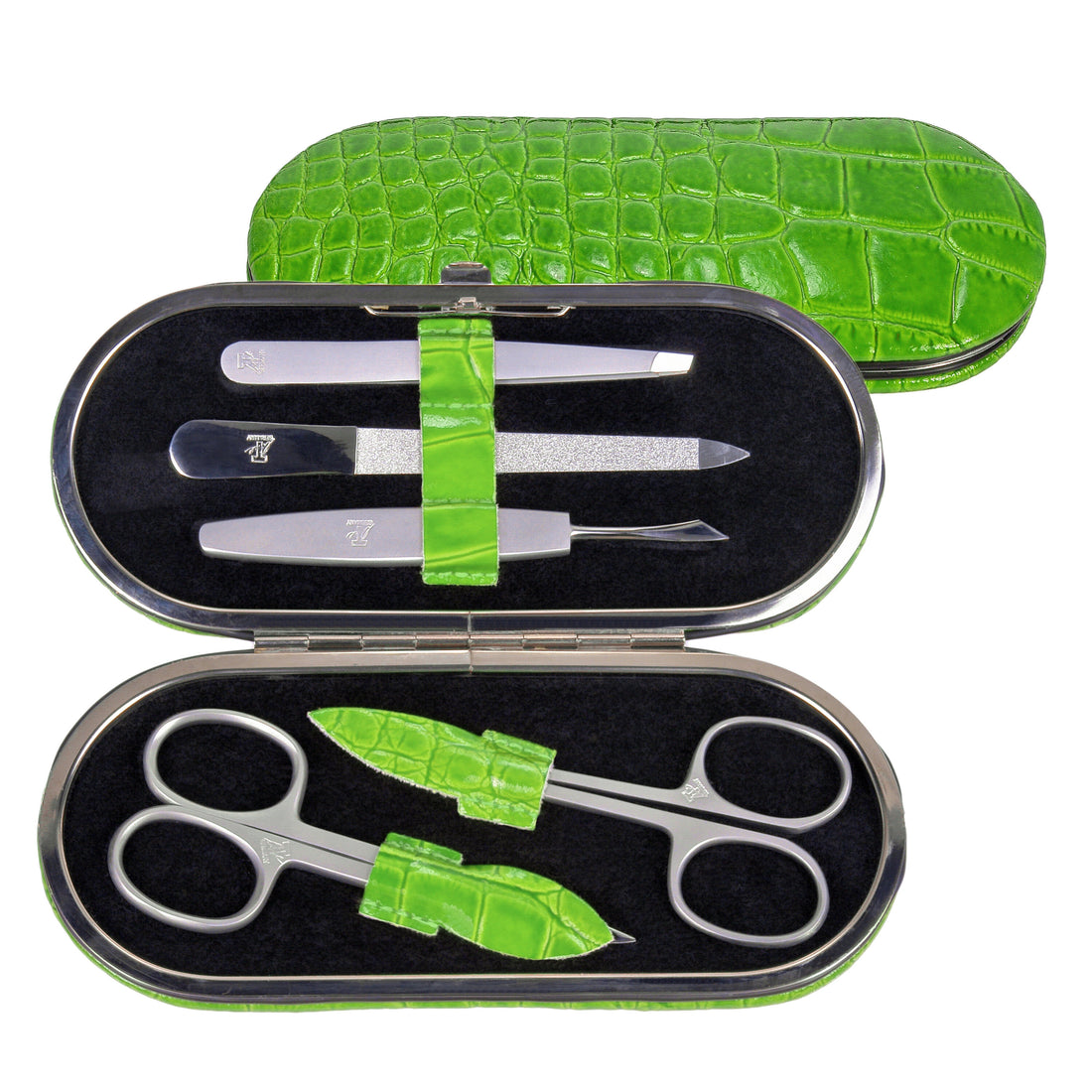 5-piece manicure case Manikürenset / apple (leather)