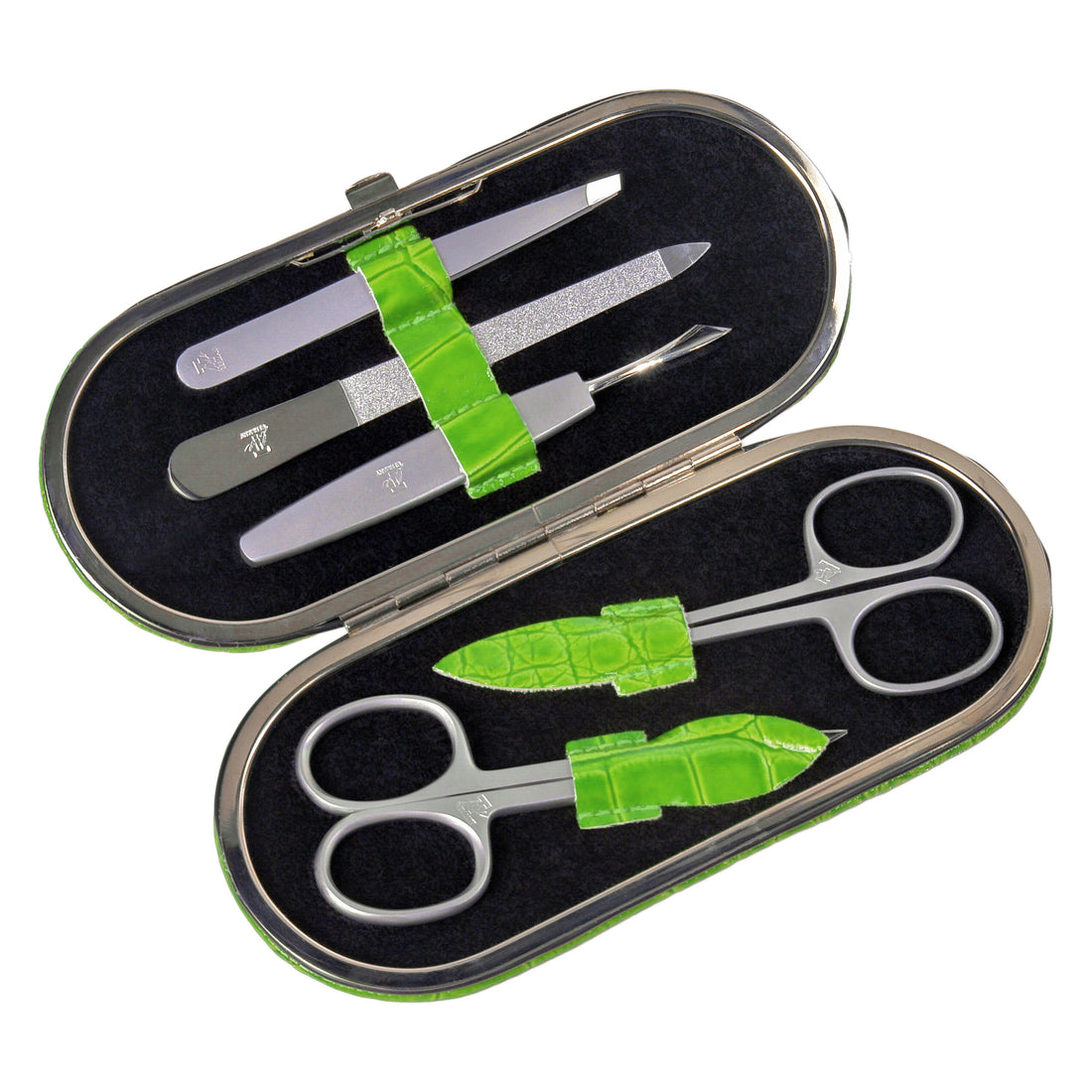 5-piece manicure case Manikürenset / apple (leather)