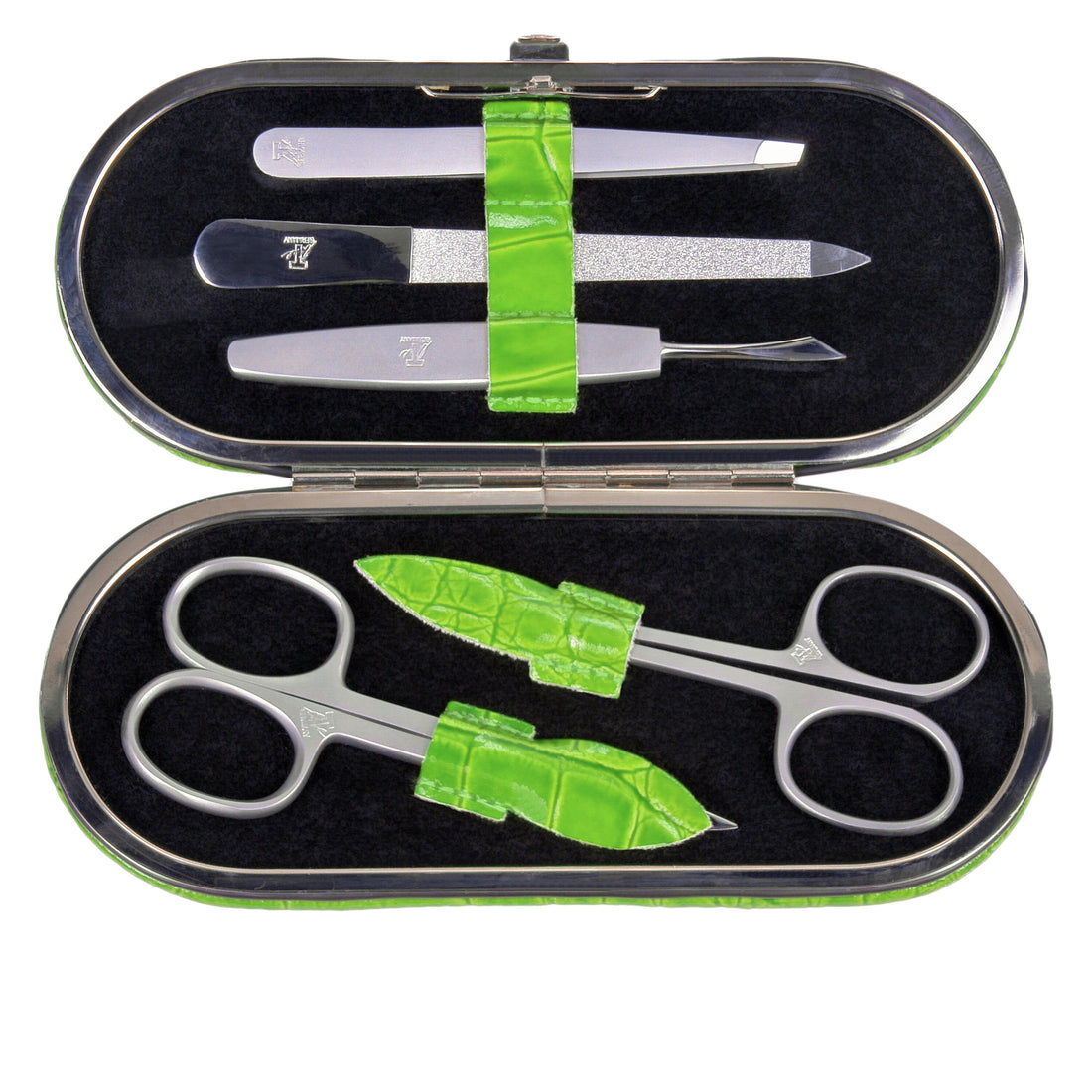 5-piece manicure case Manikürenset / apple (leather)